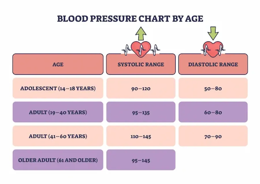 Blood Pressure Chart by Age and Gender